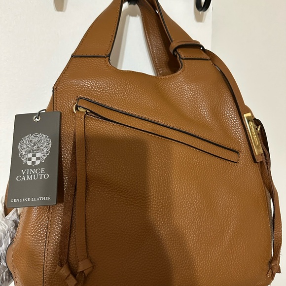 Vince Camuto Brown Leather Shoulder Bag - Picture 3 of 8